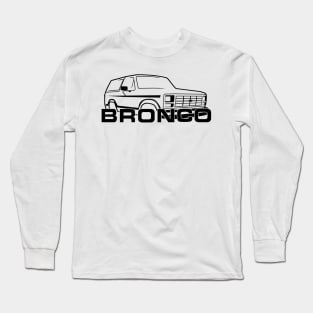 1980-1986 Ford Bronco New Logo Black Long Sleeve T-Shirt